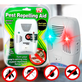 Ультразвуковой отпугиватель грызунов и насекомых от сети Pest Repelling Aid / Электромагнитный прибор от вреди скидка