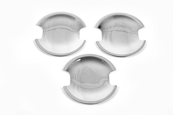 Накладки під ручки OmsaLine - Італійська нержавійка, 3 шт для Volkswagen Caddy 2010-2015рр | Зображення 1