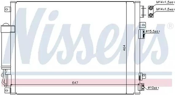 Радіатор, конденсор кондиціонера CHRYSLER 300, NISSENS (94874)