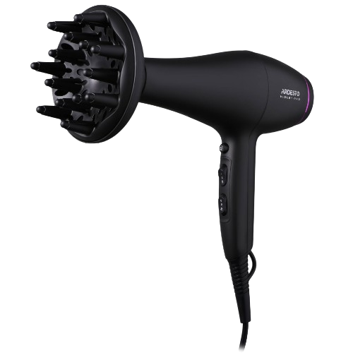 Фен для волосся 1850-2200W (2 швидкості/3 темпер.режими/дифузор) чорний HD-Y222PRO Violet PRO Ardesto | Зображення 1