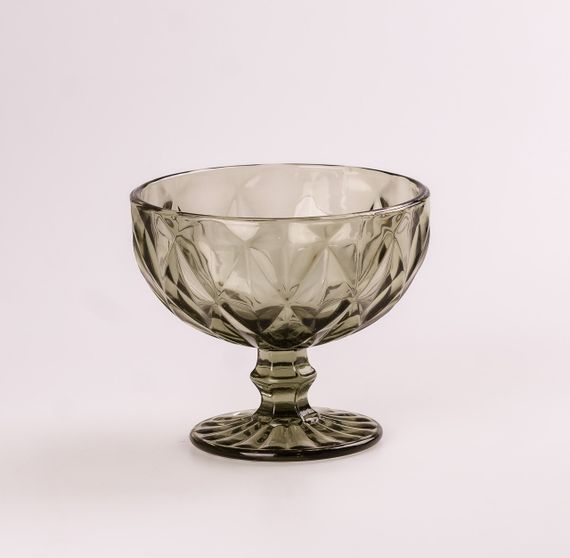 Креманки из толстого стекла набор 6 штук по 300 мл Зеленый | Зображення 1