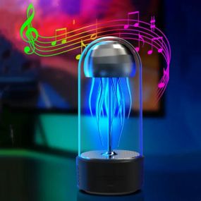 Портативна колонка Bluetooth Медуза із функцією нічника A-Plus на 7 режимів світла, об'ємний звук 360°