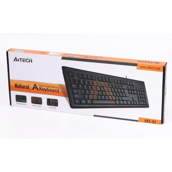 Клавіатура A4Tech KRS-83 USB Black | Зображення 2