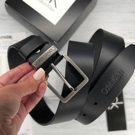 Ремінь шкіряний Calvin Klein Чорний | Зображення 1