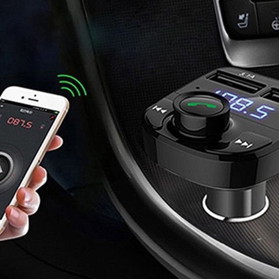 FM модулятор трансмітер в авто Car X8 MP3 ∙ 2 USB роз'єми ∙ micro SD ∙ Bluetooth | Зображення 2