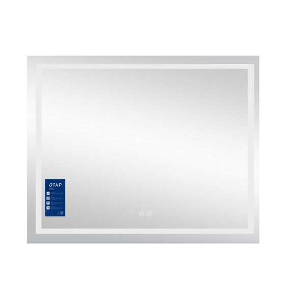 Дзеркало Qtap Mideya (DC-F614) 1000х800 з LED-підсвічуванням Touch, з антизапотіванням, димером QT2078F614W | Зображення 2