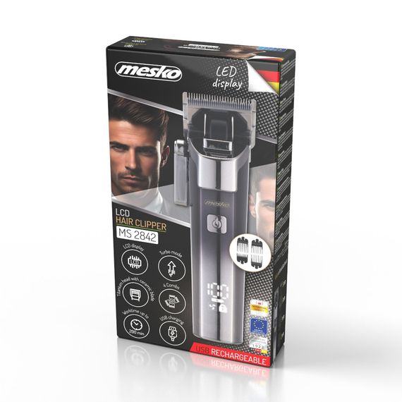 Машинка для стрижки Mesko MS 2842 акумуляторна з дисплеєм і USB-C | Зображення 9