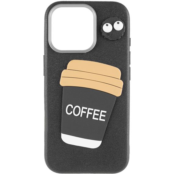 Чохол TPU Leather Toys для Apple iPhone 15 (6.1") Coffee / Black | Зображення 1