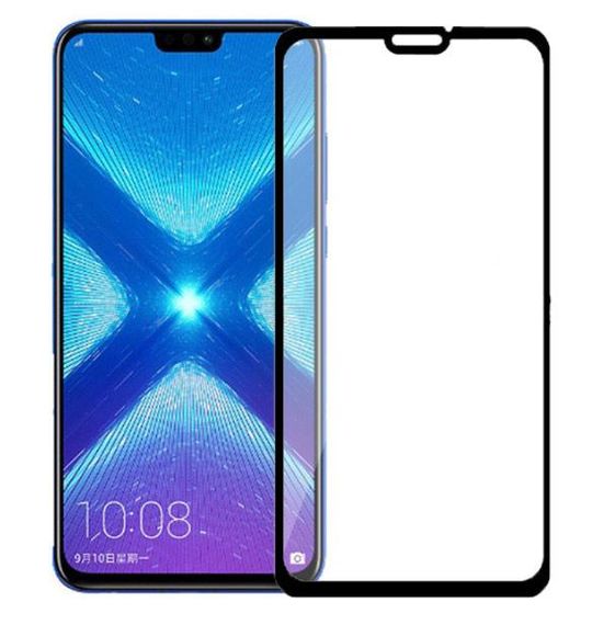 Full Glue защитное стекло для Honor 8X - Black