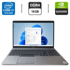 Мобильная рабочая станция Б-класс Dell Precision 3551 / 15.6" (1920x1080) IPS / Intel Core i7-10850H (6 (12) ядер по 2.7 - 5.1 GHz) / 16 GB DDR4 / 512 GB SSD / nVidia Quadro P620, 4 GB GDDR5, 128-bit / WebCam б/у