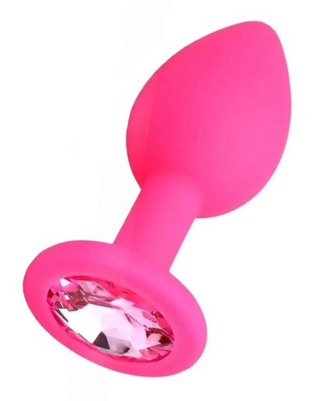 Силіконова анальна пробка із кристалом SKN KSIL-05M ( розмір M ) sexstyle