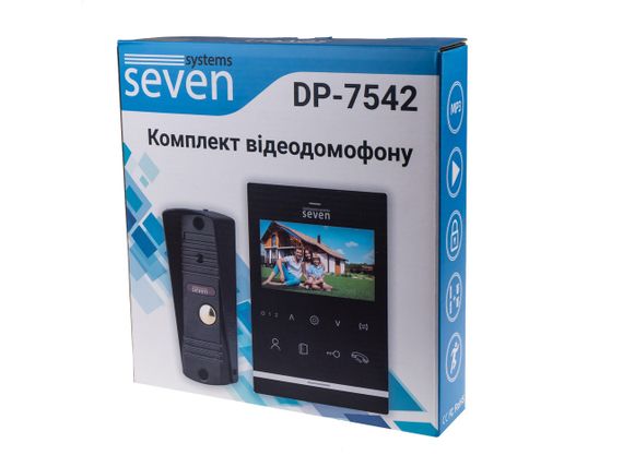 Комплект видеодомофона SEVEN DP-7542 black | Зображення 5