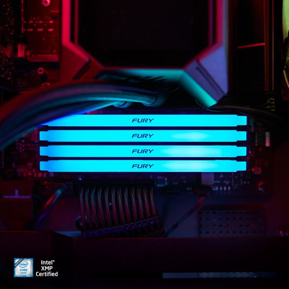 Модуль пам'яті для комп'ютера DDR4 16GB 3200 MHz Beast RGB Kingston Fury (ex.HyperX) (KF432C16BB2A/16) | Зображення 8