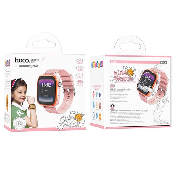 Детские cмарт-часы Hoco Y101 4G Pink | Зображення 4