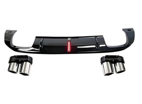 Задний диффузор с насадками на выхлоп QS-Style (2016-2024) для Ауди Q2 2016- гг