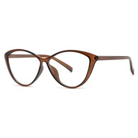 Окуляри для роботи за монітором з блокуванням блакитного світла Cat Eye Коричневі (A9848)