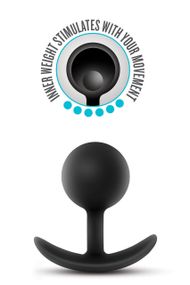 Анальний плаг Blush з внутрішнім кулькою Adventures Platinum Silicone Vibra Sex Aura