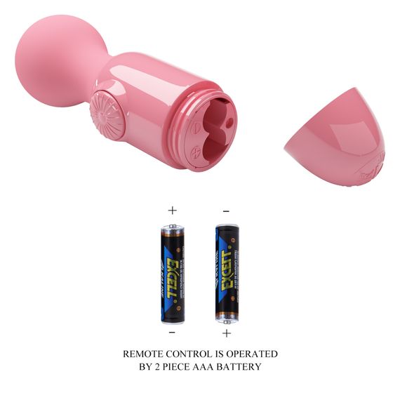 Універсальний вібромасажер Pretty Love Mini Stick Little Cute, світло-рожевий | Зображення 2