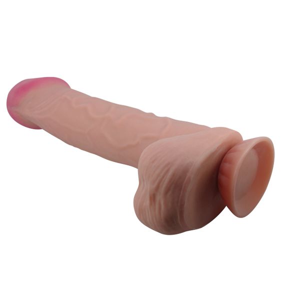 Фалоімітатор BAILE Sliding Skin 10,2'' Suction base Bendable TPR sexstyle | Зображення 7
