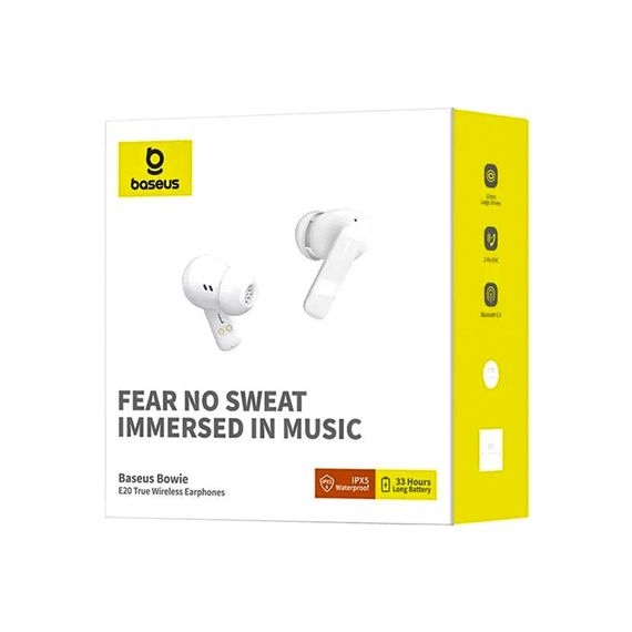 Бездротові TWS навушники Baseus Bowie E20 (A00069700) Stellar White | Зображення 5