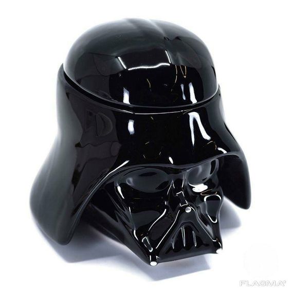 Кружка Чашка Бокал с крышкой Star Wars Дарт Вейдер Star Wars 3D (Черная) Керамика | Зображення 1