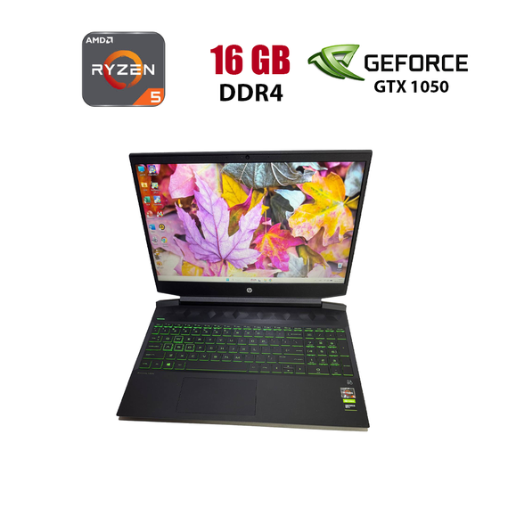 Игровой ноутбук HP Pavilion Gaming 15-ec0013dx / 15.6" (1920x1080) TN / AMD Ryzen 5 3550H (4 (8) ядер по 2.1 - 3.7 GHz) / 16 GB DDR4 / 256 GB SSD / nVidia GeForce GTX 1050, 3 GB GDDR5, 96-bit / WebCam / Win 11 Pro б/у
