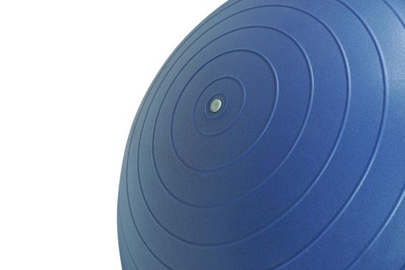 М'яч для фітнесу (фітбол) напівмасажний PowerPlay 4003 Ø65 cm Gymball  Синій + помпа | Зображення 2