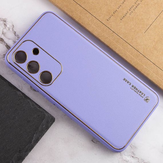 Кожаный чехол Xshield для Samsung Galaxy S24+ Сиреневый / Dasheen | Зображення 3