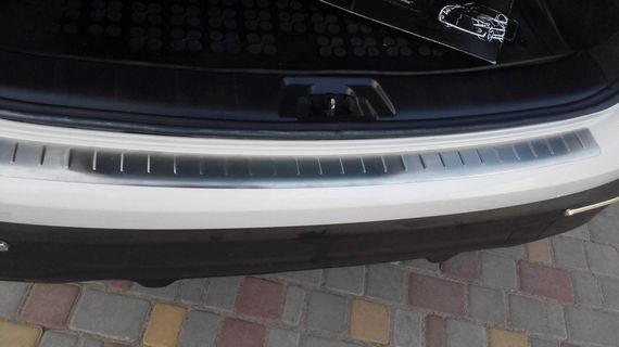 Накладка на задній бампер OmsaLine (2014-2017, нерж) для Nissan Qashqai рр | Зображення 3
