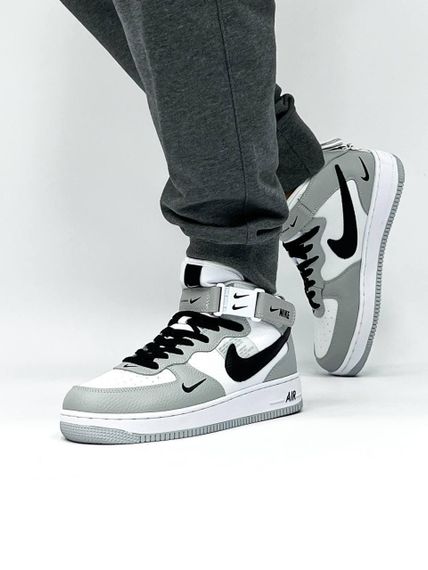 Кросівки чоловічі Air Force Mid Utility White Grey 46 29 см | Зображення 5