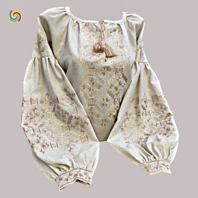 Рубашка Украинская вышиванка  318810 цвет серый размер XL/XXL