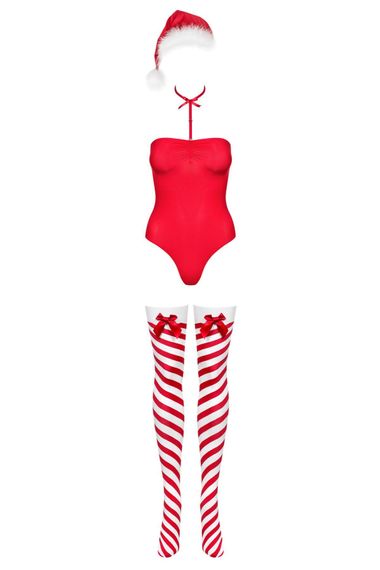 Боді Obsessive Kissmas teddy red L/XL (м'ята упаковка!!!) | Зображення 3