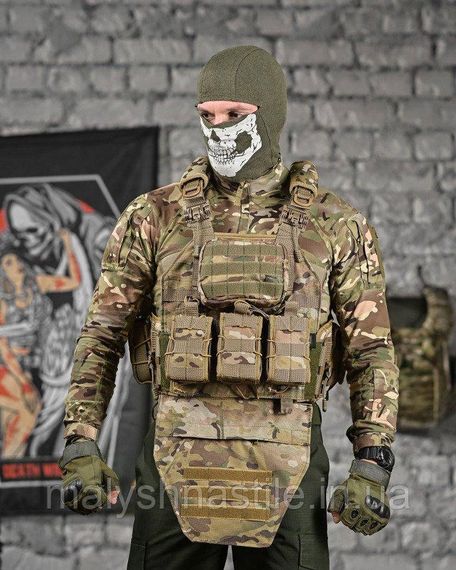 Плитоноска 4 точки сброса REVENGER мультикам с напашником  ДЛ6295