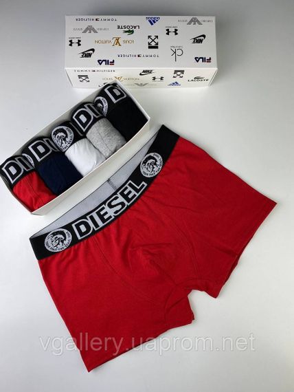 Подарочный набор мужских трусов Diesel, комплект трусов Дизель в коробке на 2-5 штук, трусы Дизель набор 5,