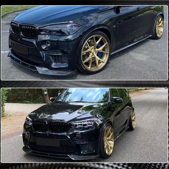Накладка на передній бампер Карбон V1 (для F85) для BMW X5 F-15 2013-2018 рр | Зображення 4
