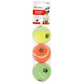 Flamingo Smash Tennis Ball фламинго смэш теннисный мяч 6см с пищалкой, игрушка для собак, набор 3шт.