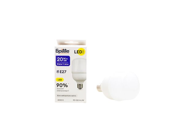 Лампа светодиодная LED E27 20W NW T | Зображення 3