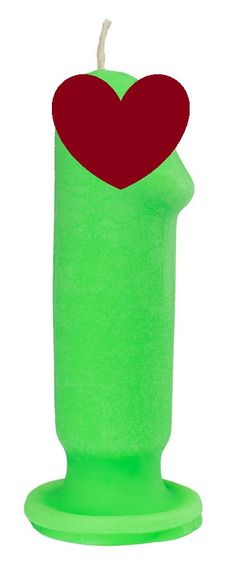 Свеча LOVE FLAME - Dildo S Green Fluor, CPS04-GREEN sexstyle