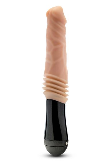 Вібратор Blush Dr Skin Dr Knight з ротацією та фрикціями, бежевий Sex Aura | Зображення 2