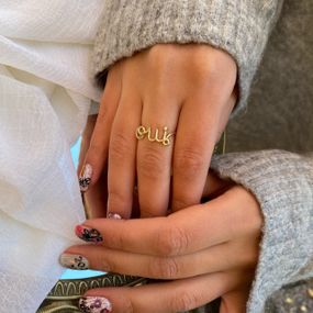 Кольцо из желтого золота с фианитом 16.5