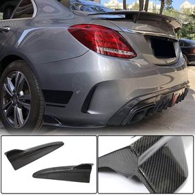 Накладки на задній бампер Flap (для SD C43/C63 AMG 2015-2019, Карбон) для Mercedes C-сlass W205 рр