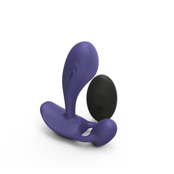 Вибратор Love To Love WITTY - MIDNIGHT INDIGO, универсальный, точки G + P, пульт ДУ Sex Aura