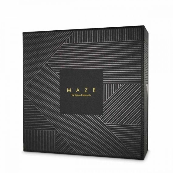 Пояс для панчох Bijoux Indiscrets MAZE, з екошкіри, чорний, One Size | Зображення 4