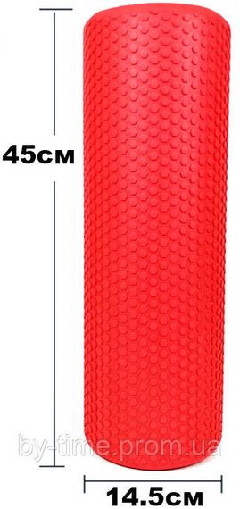 Массажный ролик EasyFit Foam Roller 45 см Красный | Зображення 1