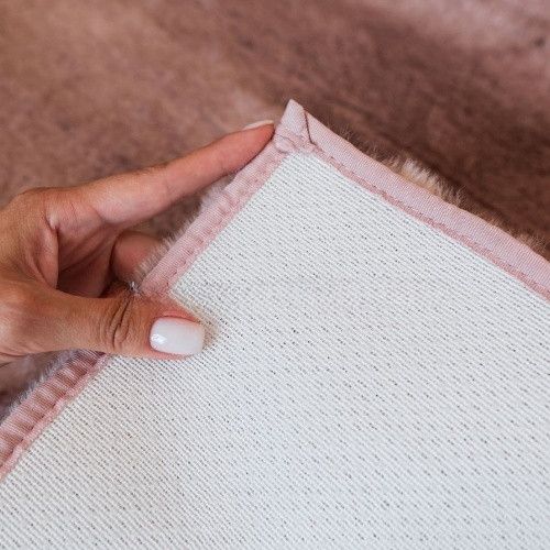 Килимок для підлоги з еко-хутра ТМ Dariana Tweed 75*150 см рожевий | Зображення 4