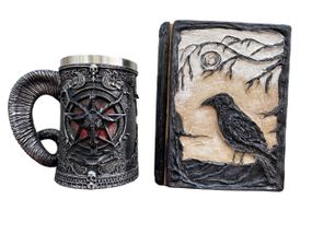 Подарунковий набір Кухоль 3D Стародавні Боги та Блокнот 3D «Тінь Ворона»