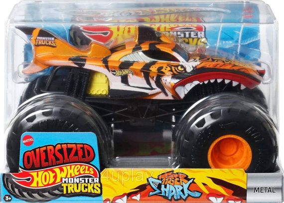 Монстр-трак Хот Вілс Тигрова акула 1:24 Оригінал Hot Wheels Monster Truck Tiger Shark