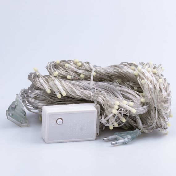 Гирлянда штора 3х2 м 144 LED светодиодная медный провод 16 нитей Белый ZWM2320LEDW | Зображення 8