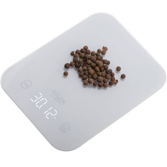 Ваги кухонні Adler AD 3181 grey електронні/ 10кг/ г; кг, фунт/ 2хААА/ автовимкнення/ скло | Зображення 6