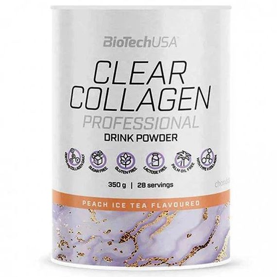 Хондропротектор (для спорта) BioTechUSA Clear Collagen Professional 350 g /28 servings/ Peach Ice Tea